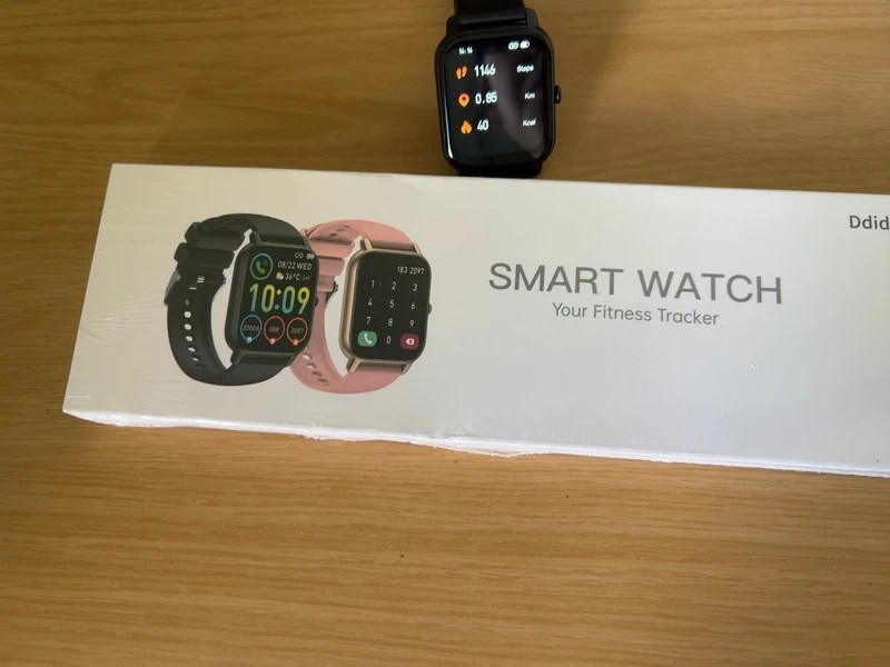 Black Smart Watch,Pedometer,Step Counter,Heart rate-Sleep Monitor NWT,Boxed - Image 5